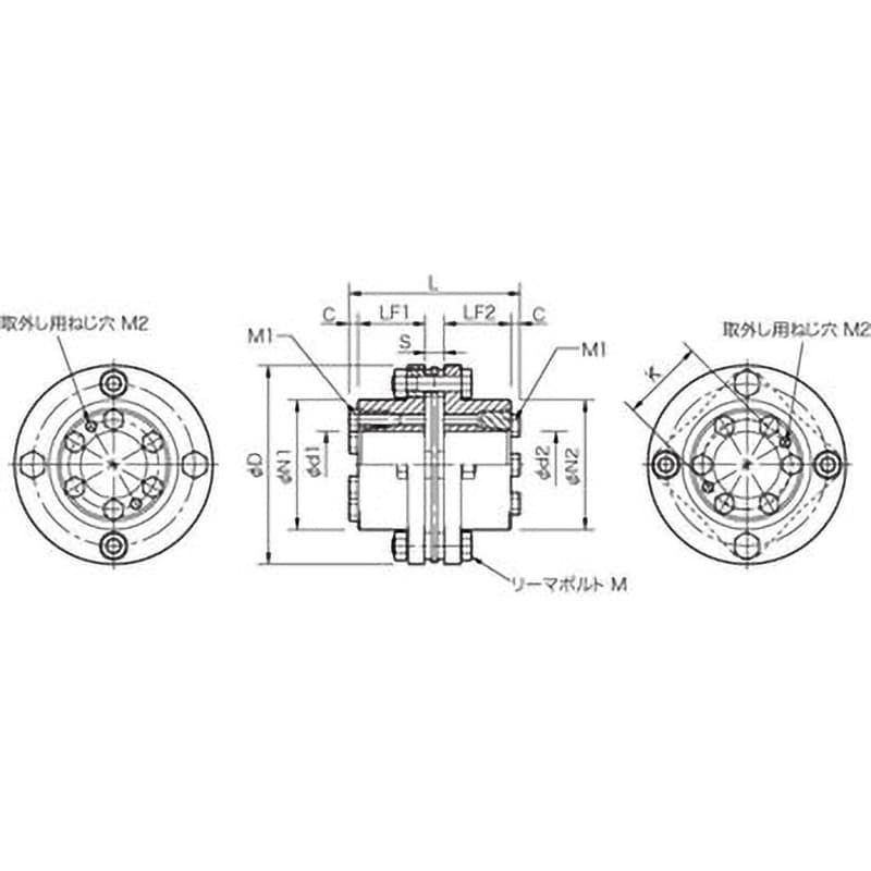 SFS-12S-35M-35M SFSSFS サーボフレックスカップリング(シングル