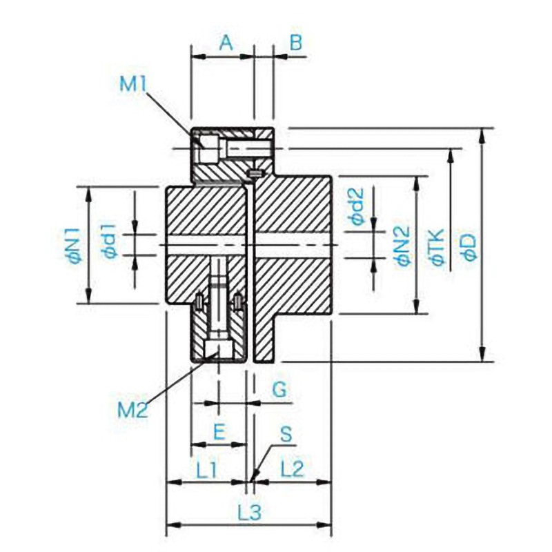 CF-A-400-O2-1360 センタフレックスカップリング CF-A 三木プーリ ゴムタイプ 全長260mm外径370mm