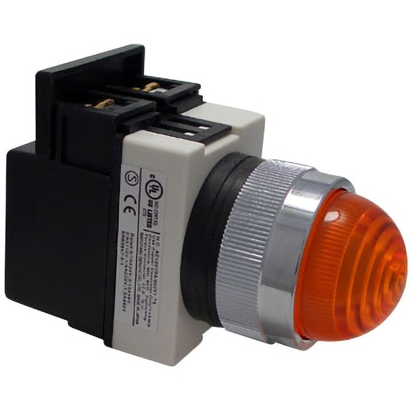A22ILT200OLE 22Φパイロット 丸形 トランス式 マルヤス電業 発光色:橙