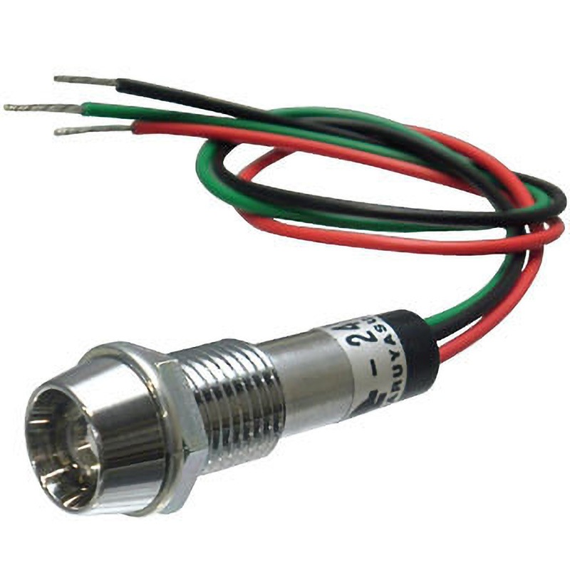 DB24-19CRGK 小型表示灯 マルヤス電業 光源LED 丸 DC24V 赤/緑