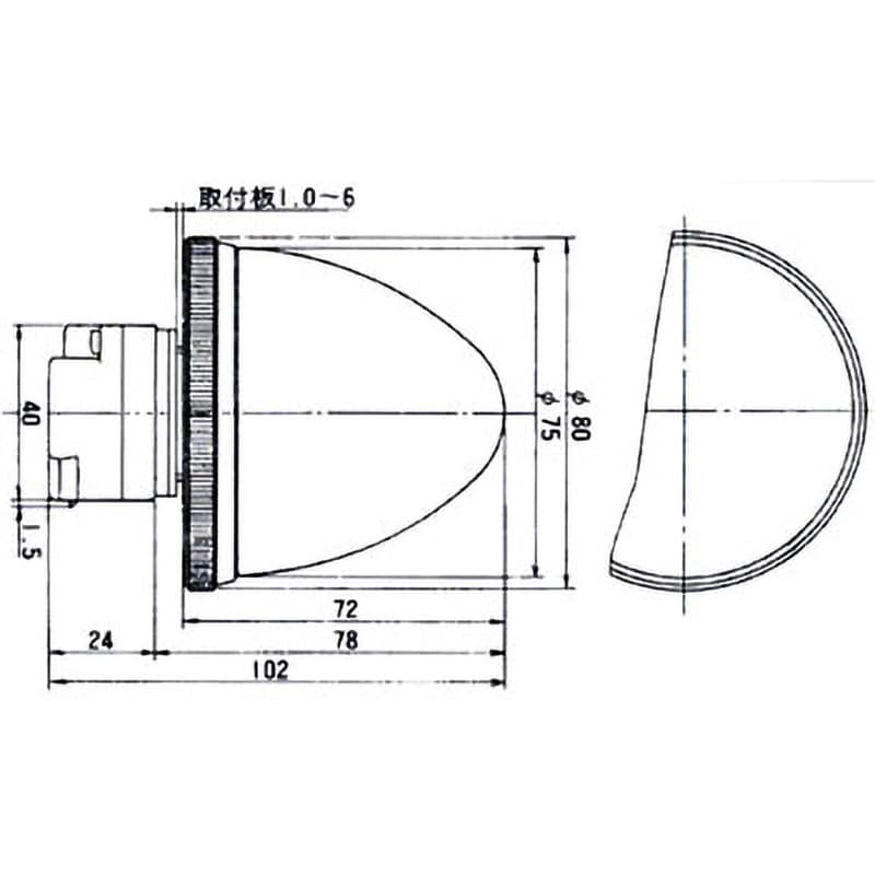 BLR-24WL-C 大型表示灯 30Φ 円盤形 1個 マルヤス電業 【通販サイト