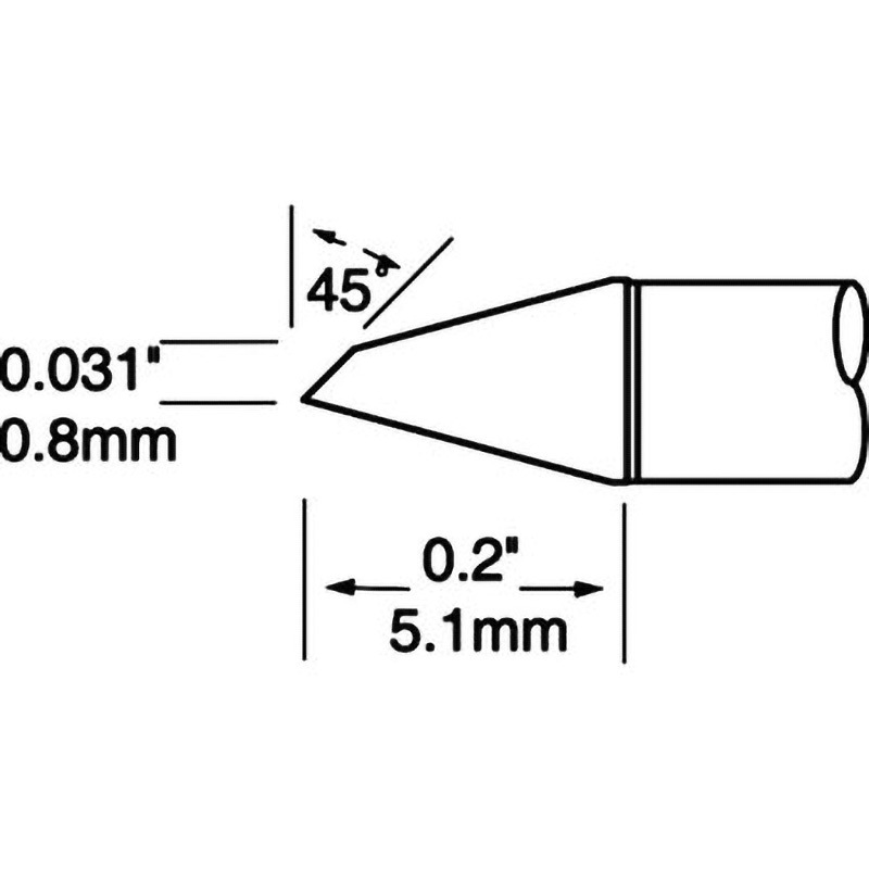 UFTC-7DRH408 Metcal MXシリーズ 微細 チップカートリッジ メトカル C型   UFTC-7DRH408