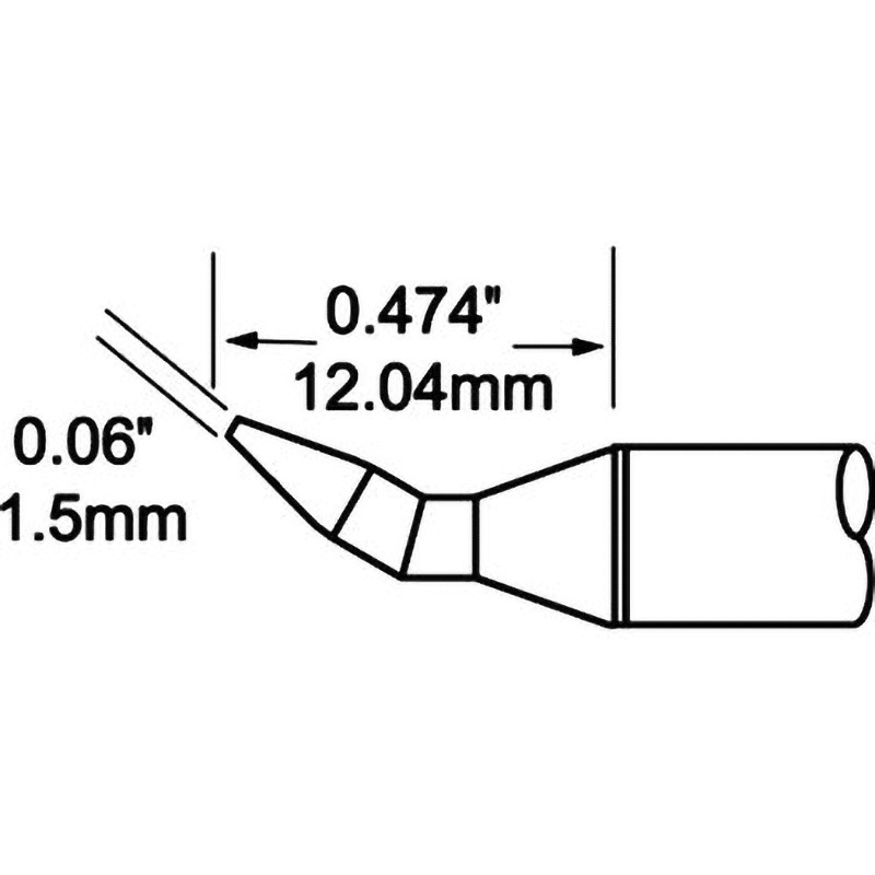 SFP-CHB15 Metcal MFR-1110・2210シリーズ チップカートリッジ メトカル 曲がり D型   SFP-CHB15 5,603円