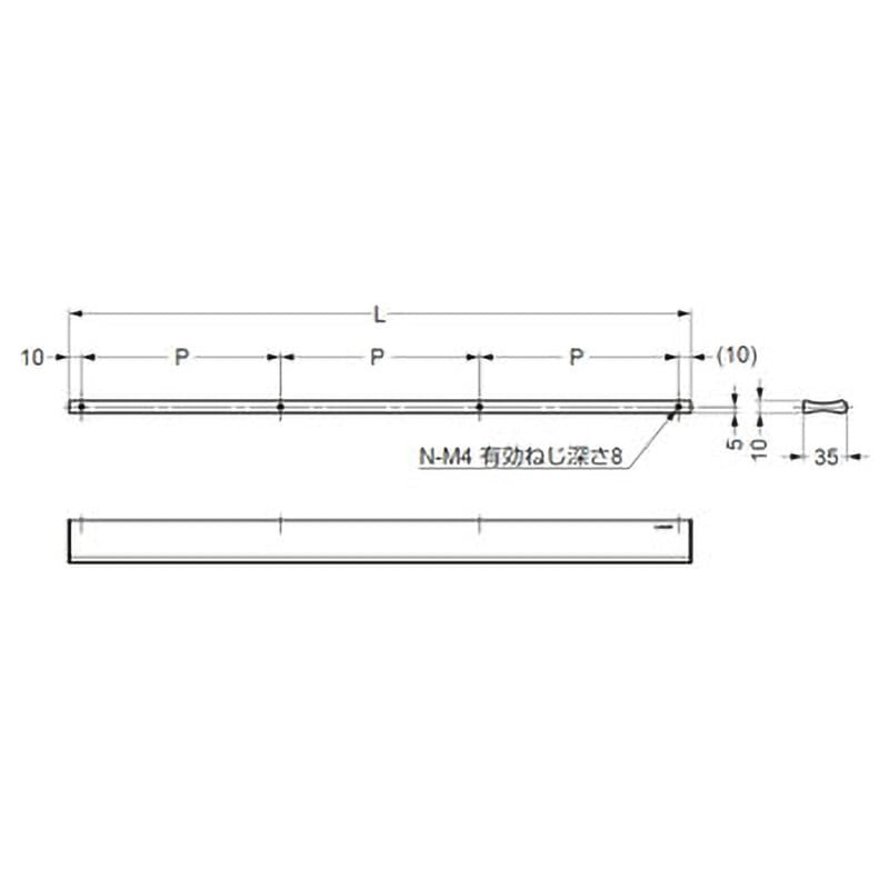 スガツネ工業 AOT35-340アルミ押出ハンドル AOT35-340