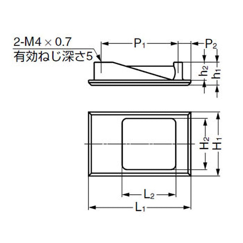 5103-55 埋込取手 5103型 1個 LAMP(スガツネ) 【通販モノタロウ】