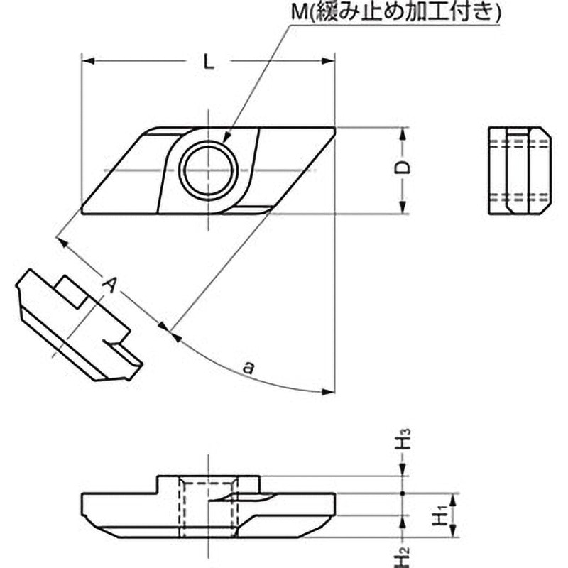 AS-6M3 ステンレス鋼(SUS316)製 ASナット LAMP(スガツネ) 後付け