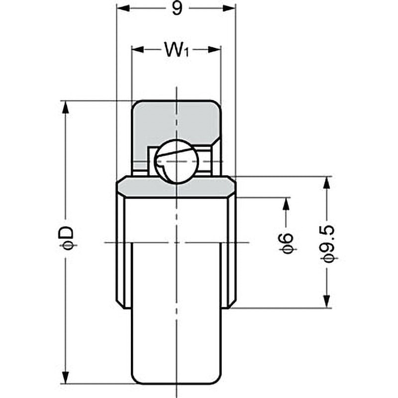DR-22-H6W1 プラスチックベアリング 1個 LAMP(スガツネ工業) 【通販