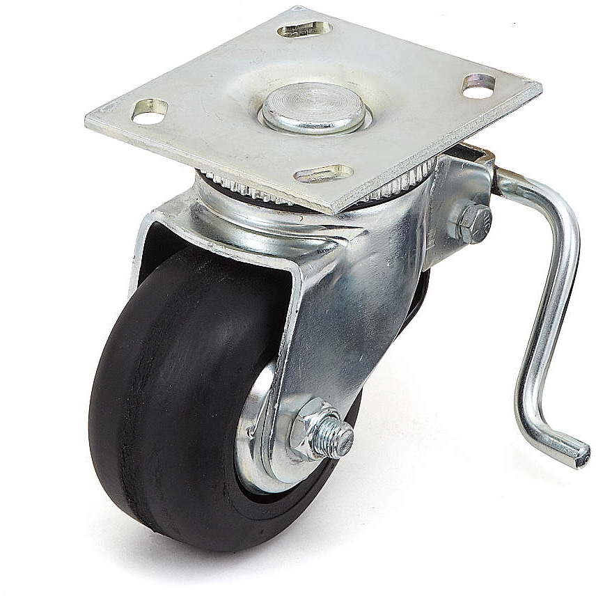 SUG-31-404B-PD 重量用キャスター 400シリーズ LAMP(スガツネ工業) 単輪 材質(本体)鋼 ゴム車輪 プレート式自在車キャスター 取付高142.9mm  SUG-31-404B-PD 29,237円