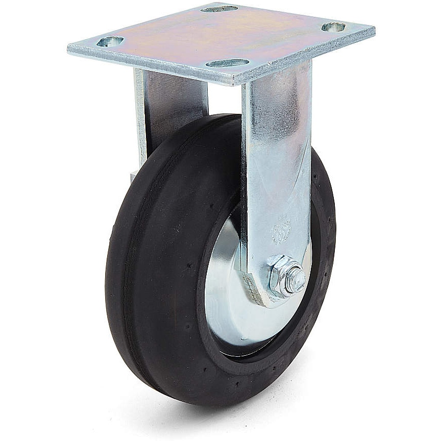 SUG-31-406R-PD 重量用キャスター 400シリーズ LAMP(スガツネ工業) 単輪 材質(本体)鋼 ゴム車輪 プレート式固定車キャスター ストッパーなし  SUG-31-406R-PD