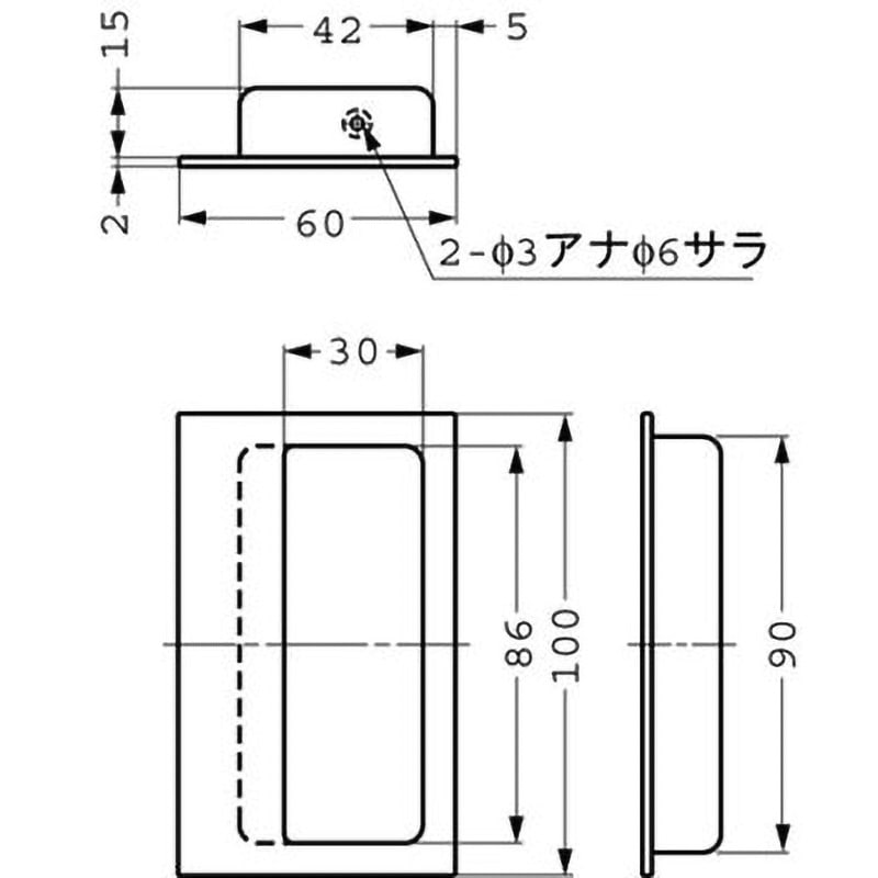 539-90 HEWI 掘込取手 539型 LAMP(スガツネ) ブラック色 539-90 HEWI 掘込取手 539型 LAMP(スガツネ) ブラック色
