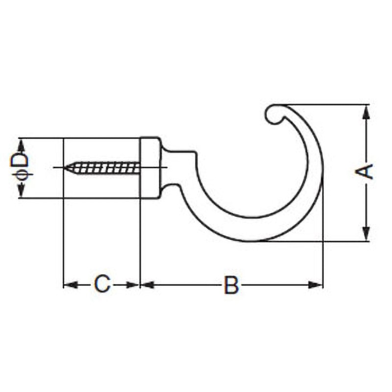 1505-35B フック 1505型 LAMP(スガツネ工業) 標準 ブロンズめっき