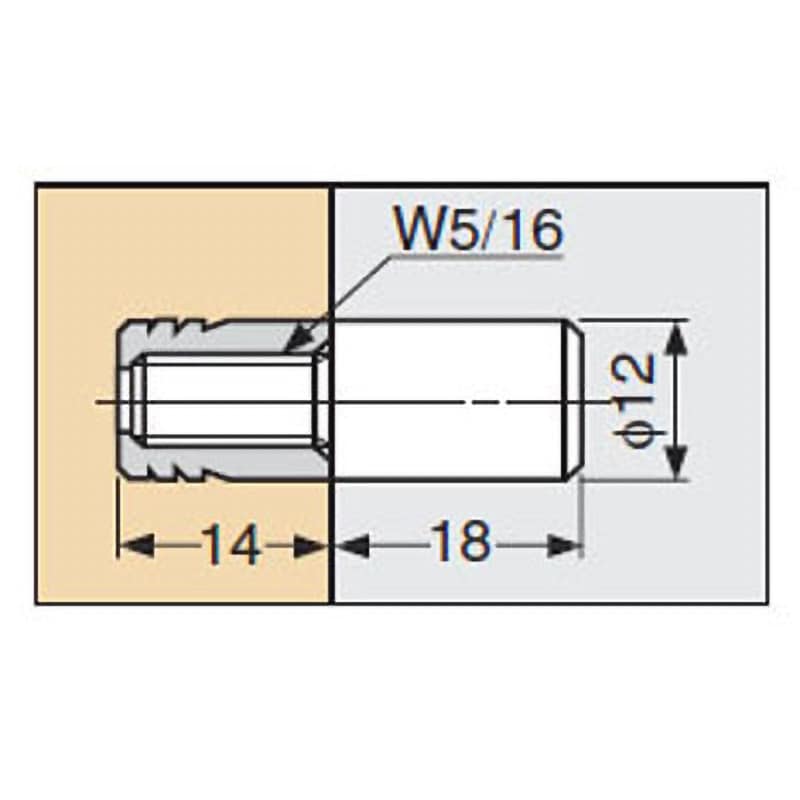SS-322M(オス) 棚ダボ SS-322型 Φ11.5穴用 LAMP(スガツネ工業