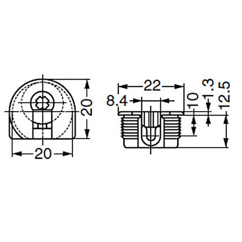 3201216 20タイプ ケース入り締付ミニ円盤 1個 LAMP(スガツネ