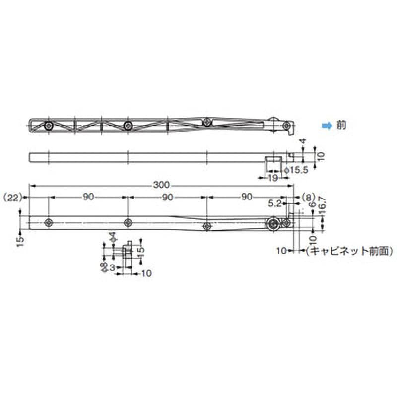 SB-300RL プラスチックスライドレール SB-300R LAMP(スガツネ) 1