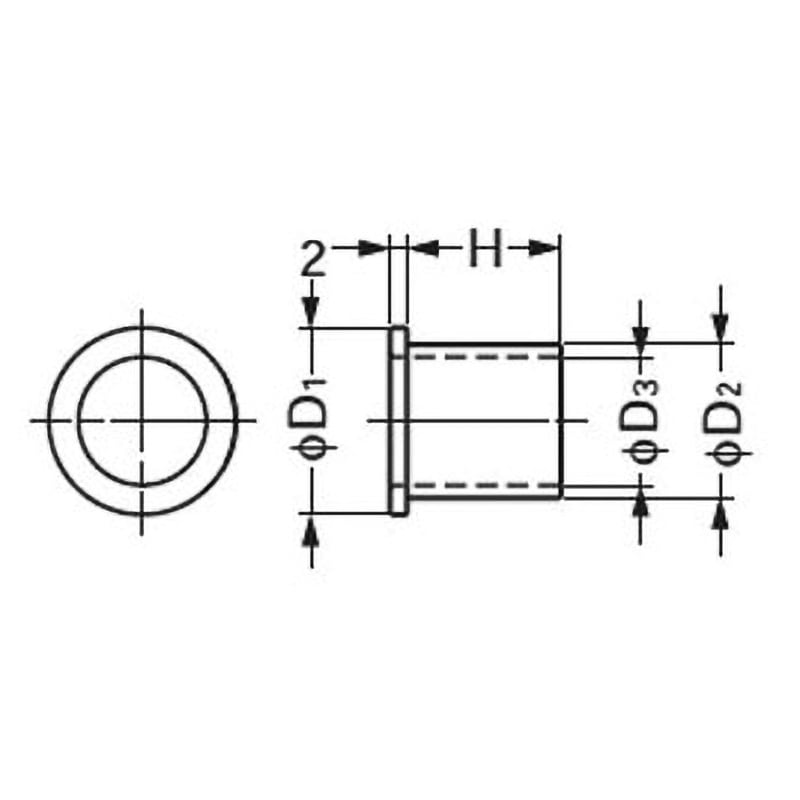 CHC-18GA ランプ印 配線孔 CHC型 LAMP(スガツネ工業) 小型ハトメ