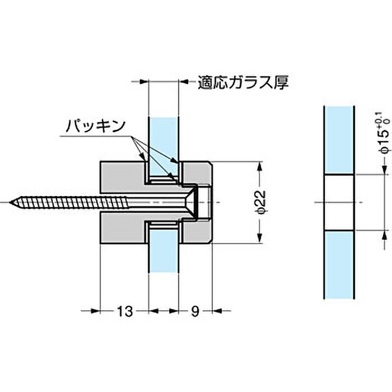 7120VA P&S ポイントフィックス LAMP(スガツネ工業) 適合ガラス厚8mm