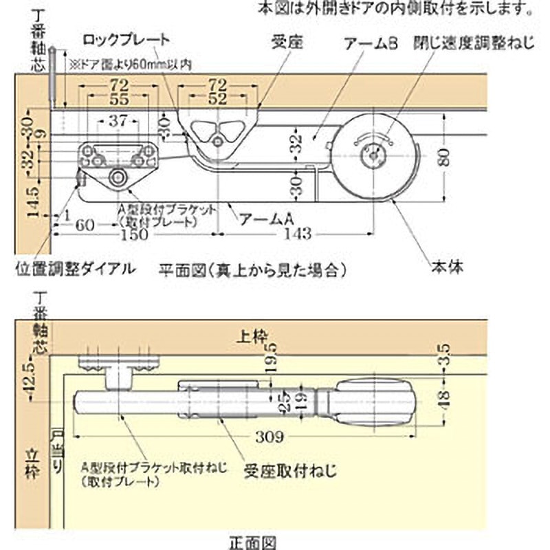 スガツネ工業 ラプコンクローザー LDC-N21SL LDC-N22SSL ランプ印 ラプコンクローザーLDC-N2シリーズ 1個 LAMP