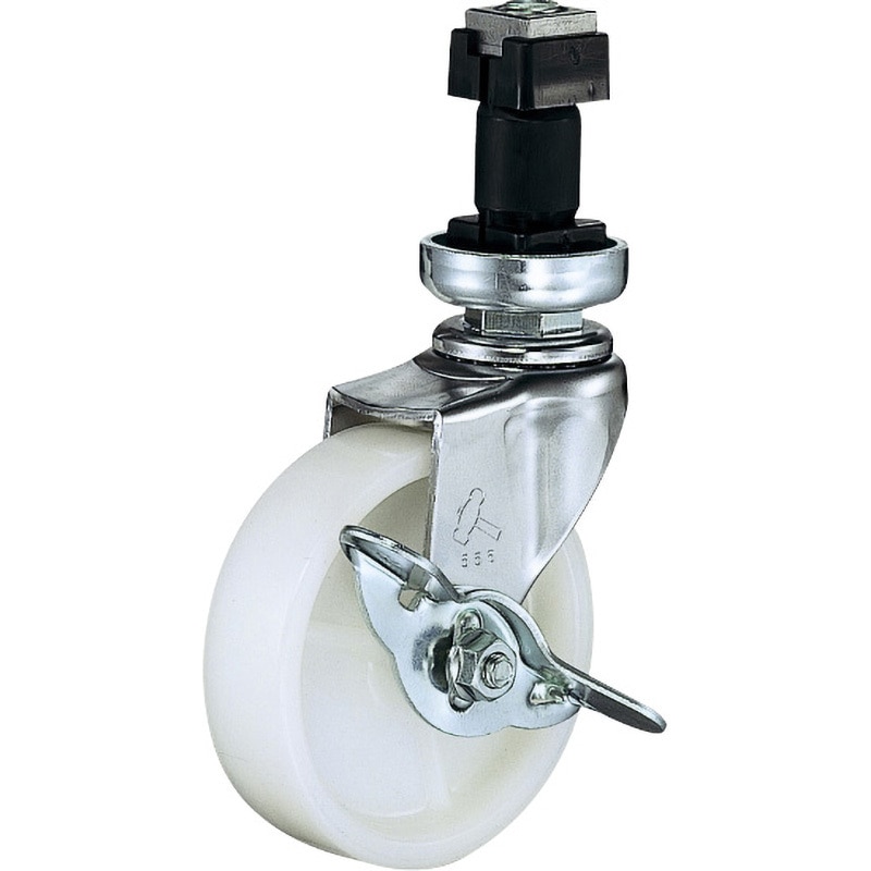 4155EN-MC125 キャスター 420EN・415EN ハンマーキャスター クロームメッキ仕上 MCナイロン車輪 車輪径125mm車輪幅25mm  4155EN-MC125 4,843円