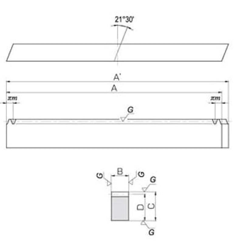 KRHGF1-500R KRHGF 歯研ヘリカルラック(両端面加工) KHK(小原歯車工業) SCM440製