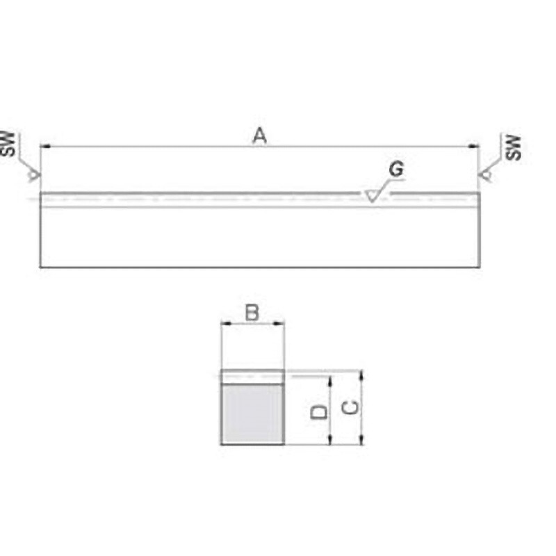 SRGCP15-100 SRGCP CP歯研ラック KHK(小原歯車工業) S45C製