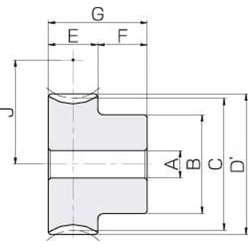 BG0.8-50R1 BG ウォームホイール モジュール0.8 1個 小原歯車工業(KHK