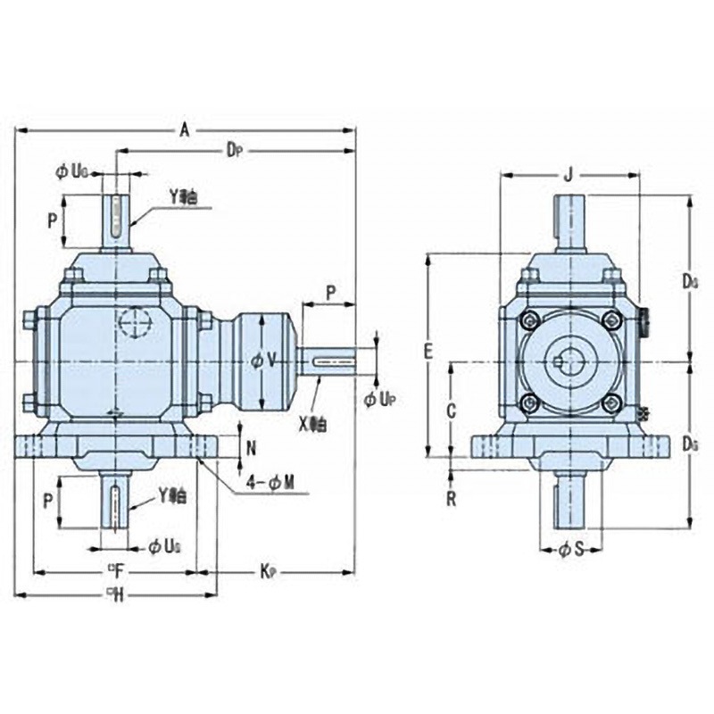 CBX-191TD CBX ベベルボックス T型 1個 KHK(小原歯車工業) 【通販モノタロウ】
