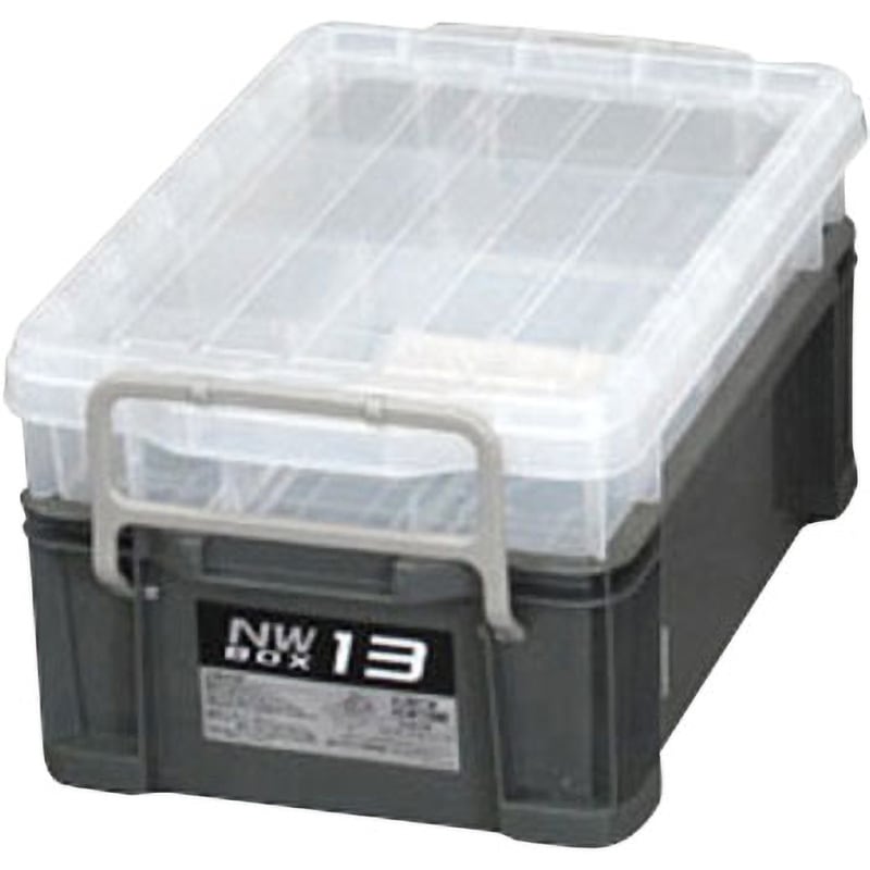 #13 NWボックス JEJアステージ バックル式 グレー色 容量13L 外寸(幅×奥行×高さ)295×443×223mm 1箱(8個)