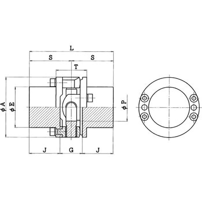 酒井製作所 精密補正軸継手 ボルトクランプタイプ カップリング UCN-Bシリーズ 軸穴径14X15 ( UCN-45B-14X15 ) (株)酒井製作所 酒井製作所 精密補正軸継手 ボルトクランプタイプ カップリング UA-C