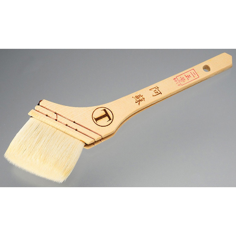 鹿毛刷込刷毛　19本セット 101712 0025 阿蘇 中長毛 筋違 大塚刷毛製造 刷毛 合成樹脂用 白色