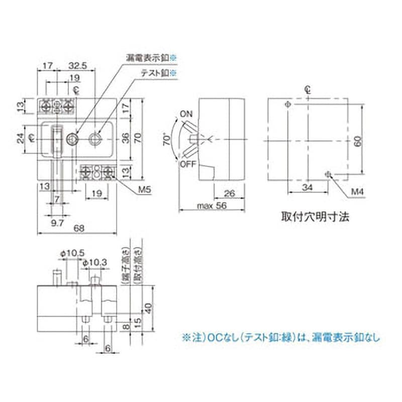 BJJ23031N 漏電ブレーカ J型 Panasonic(パナソニック) 極数