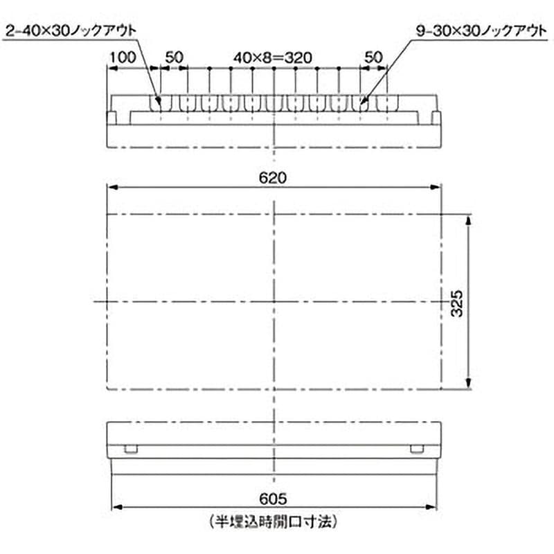 太陽光発電システム対応住宅分電盤 1次送り連系タイプ リミッタースペース付