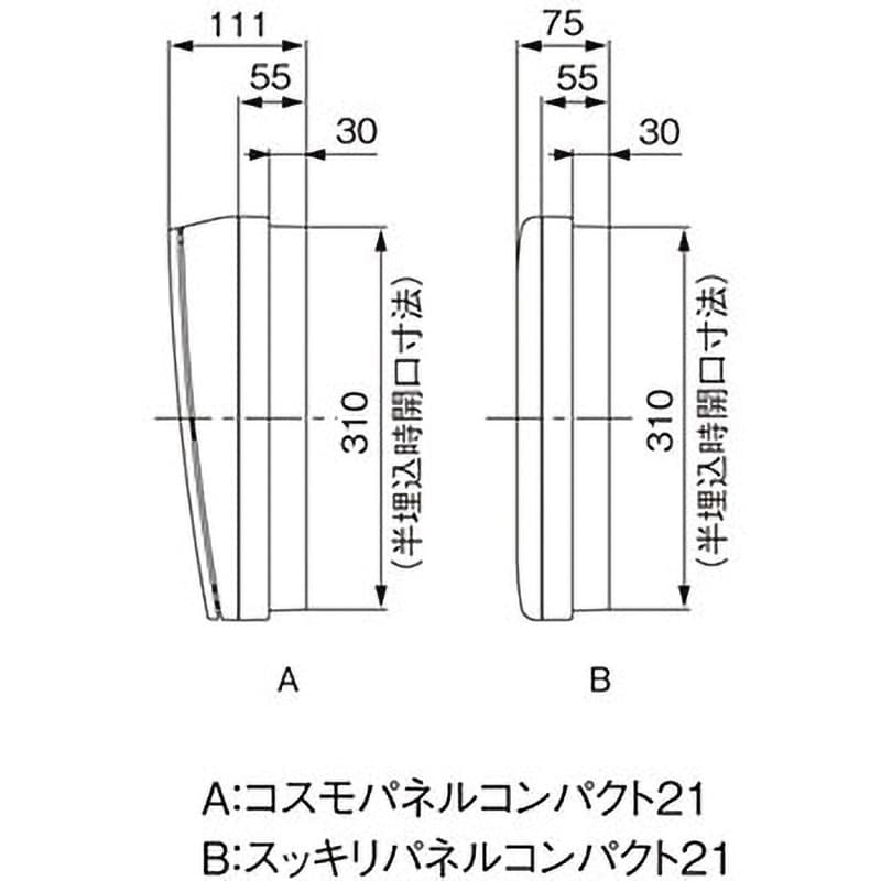 BQE851021 1次送り(100V)回路付住宅分電盤 コスモパネル リミッタースペースなし 1個 パナソニック(Panasonic)  【通販モノタロウ】