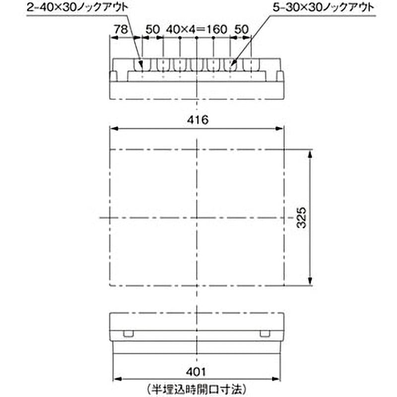 オール電化対応 エコキュート・IH対応住宅分電盤 コスモパネル リミッタースペースなし