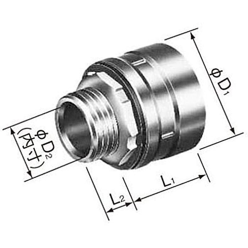 DMB1161 ストレートコネクタ パナソニック(Panasonic) 薄鋼電線管用・タイプE 呼び寸法16mm DMB1161 - 【通販モノタロウ】