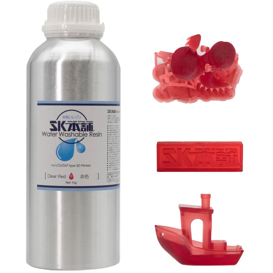 SK07WLPB SK 水洗いレジン1000g 『赤色』 1個 SK本舗 【通販モノタロウ】
