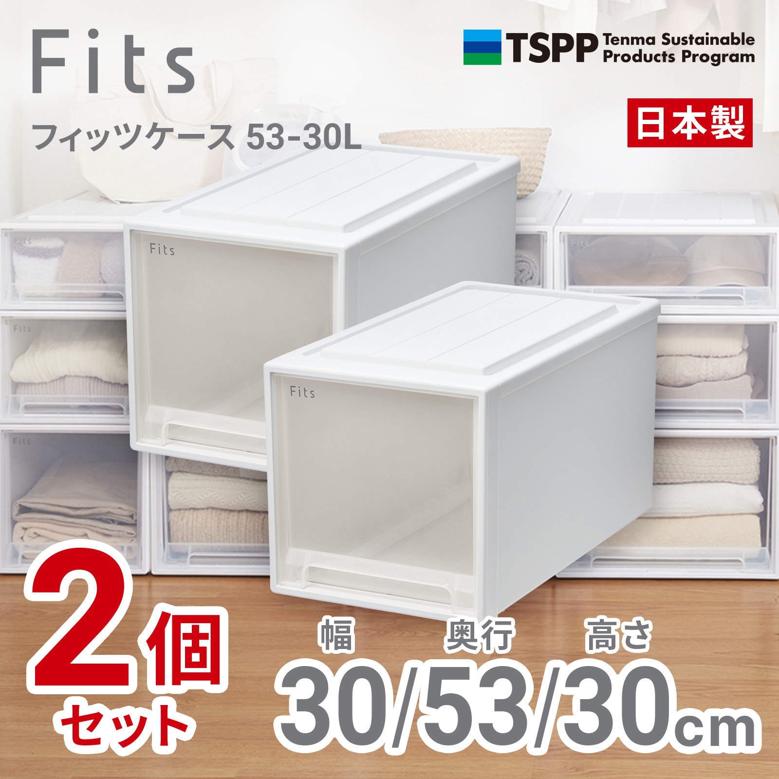 53-30L フィッツケース TENMA(天馬) ホワイトクリア色 - 【通販