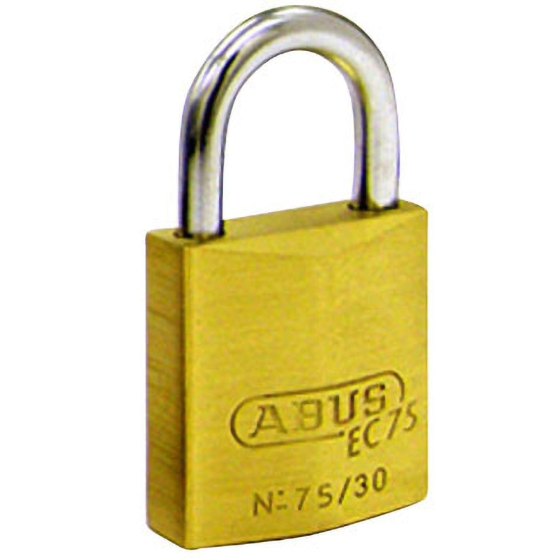 BP EC75/30 ディンプルシリンダー真鍮南京錠 ABUS キー式 【通販