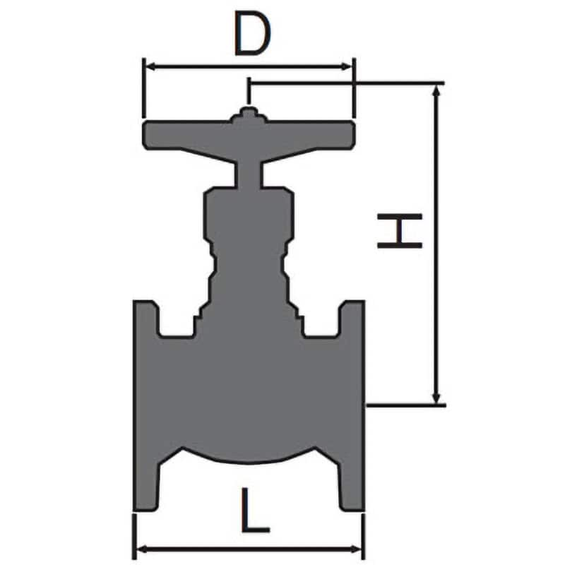 HM10K FD マレブル10Kタイプ汎用ジスク入玉形弁(フランジ・強化PTFE) 桑名金属工業(旧 プロテリアル) 材質(弁箱)FCD-S  呼び径(B)3 - 【通販モノタロウ】