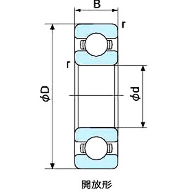 6224 単列深溝玉軸受 6200番台 1個 NACHI(不二越) 【通販サイトMonotaRO】