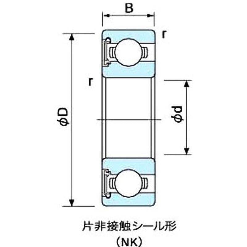 6002NKE 単列深溝玉軸受 6000番台 NKE NACHI(不二越) 片非接触