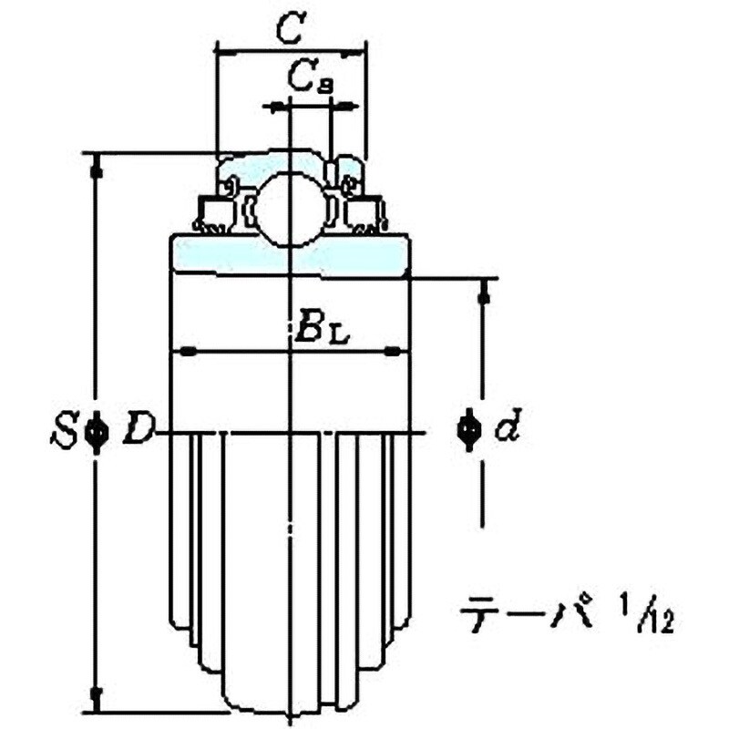 UK308L3 UK ユニット用玉軸受(テーパ穴) 1個 FYH (日本ピローブロック