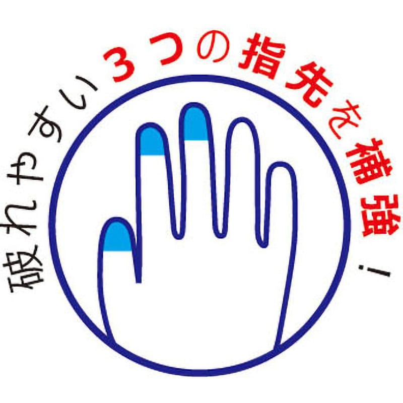 858-L ウレタン背抜き手袋 快適背抜き3本指先強化 トワロン(TOWA