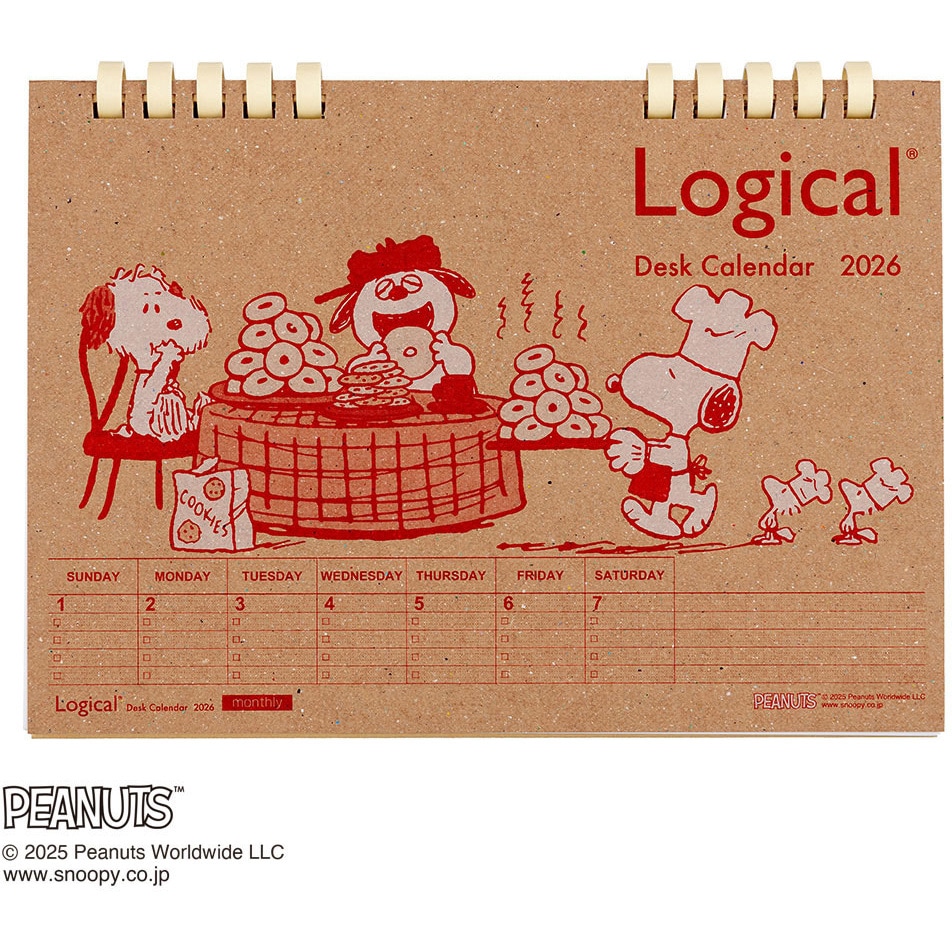 COC-CLTP-B602-26PD 卓上カレンダー2026ペーパー/B6/スヌーピー 1冊