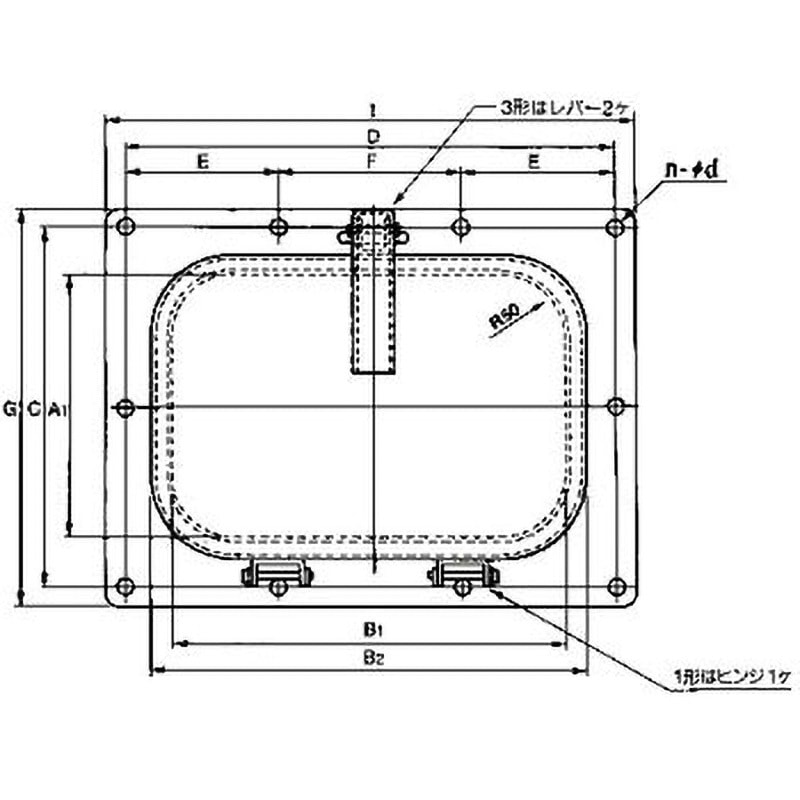CMD-P3-F ワンタッチ窓 基本形 フランジ付タイプ 1個 椿本バルクシステム 【通販モノタロウ】