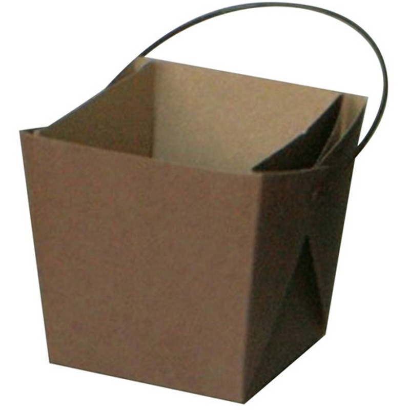 TK125 持ち手付き食品容器 デリメイト 嵌合容器付き 協和パック ブラウン色  1ケース(20枚×12パック) TK125