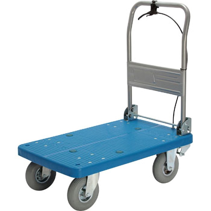 PLA250-DX-HP-HS ハンドストッパーシリーズ カナツー 樹脂製 ブレーキあり 空気入りタイヤ車輪 スベリ止め 荷台寸法825×500mm  PLA250-DX-HP-HS