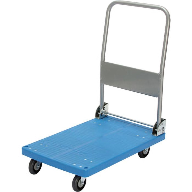 PLA150YESM2-DX-DS プロシリーズ(ストッパー付) カナツー 折りたたみハンドルタイプ 樹脂製 フットブレーキ 荷台寸法720×456mm  PLA150YESM2-DX-DS