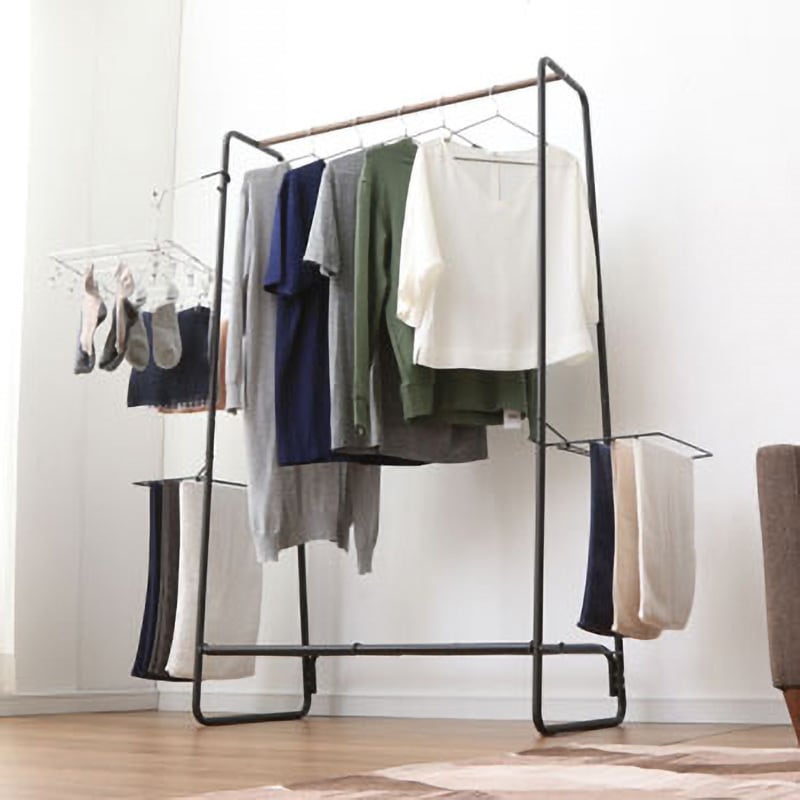 アイリスオーヤマ スタイル物干し HKM-900 ブラック/アッシュグレー IRIS OHYAMA 代引不可 ハンガーラック 物干し 室内用 HKM-900R ブラック⁄ブラウン H251950