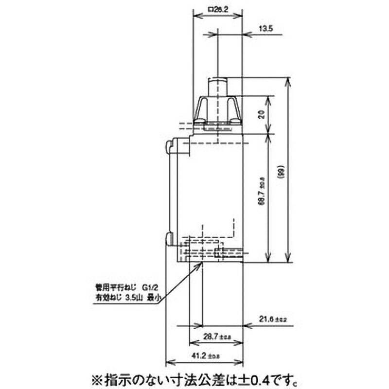 2LS1-J 汎用コンパクト形リミットスイッチ azbil(山武) 基本形 2LS1-J 汎用コンパクト形リミットスイッチ azbil(山武) 基本形