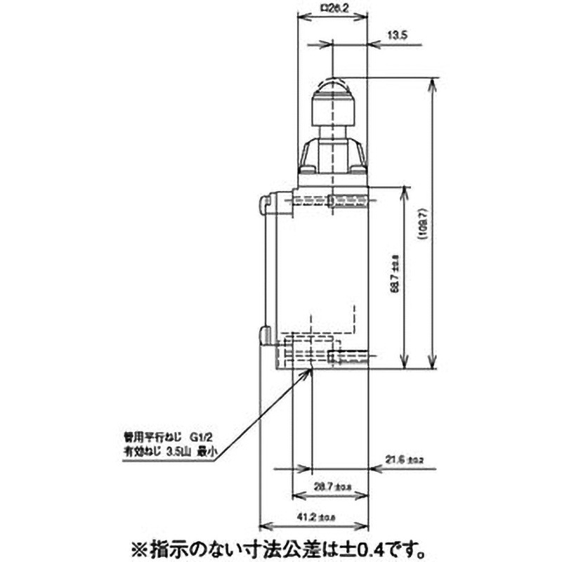 2LS-J6 汎用コンパクト形リミットスイッチ azbil(旧:山武) 基本形